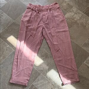 American Eagle Outfitters Mauve Paperbag Waist Trousers